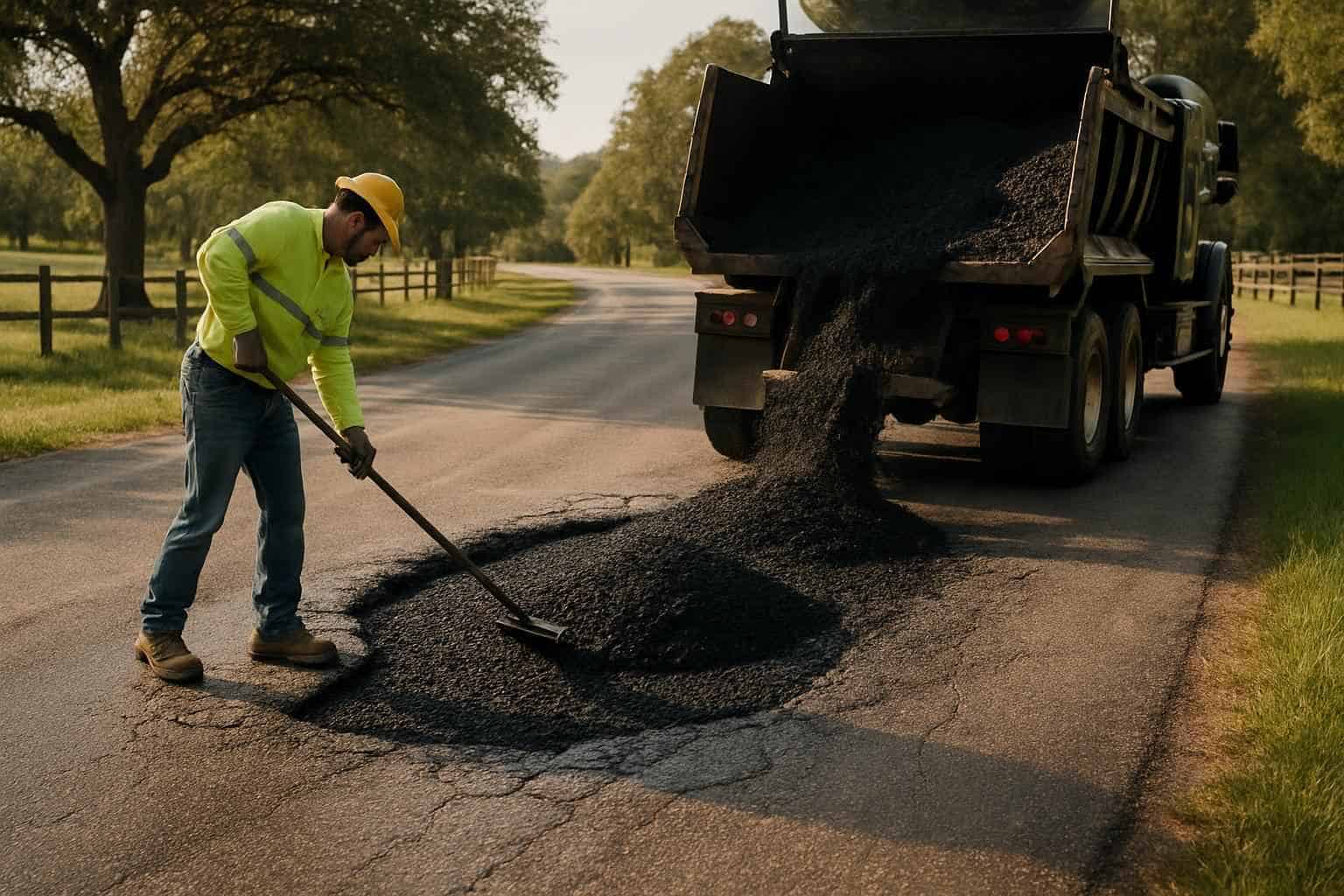 Asphalt Pothole Repair Services in Center Point Texas