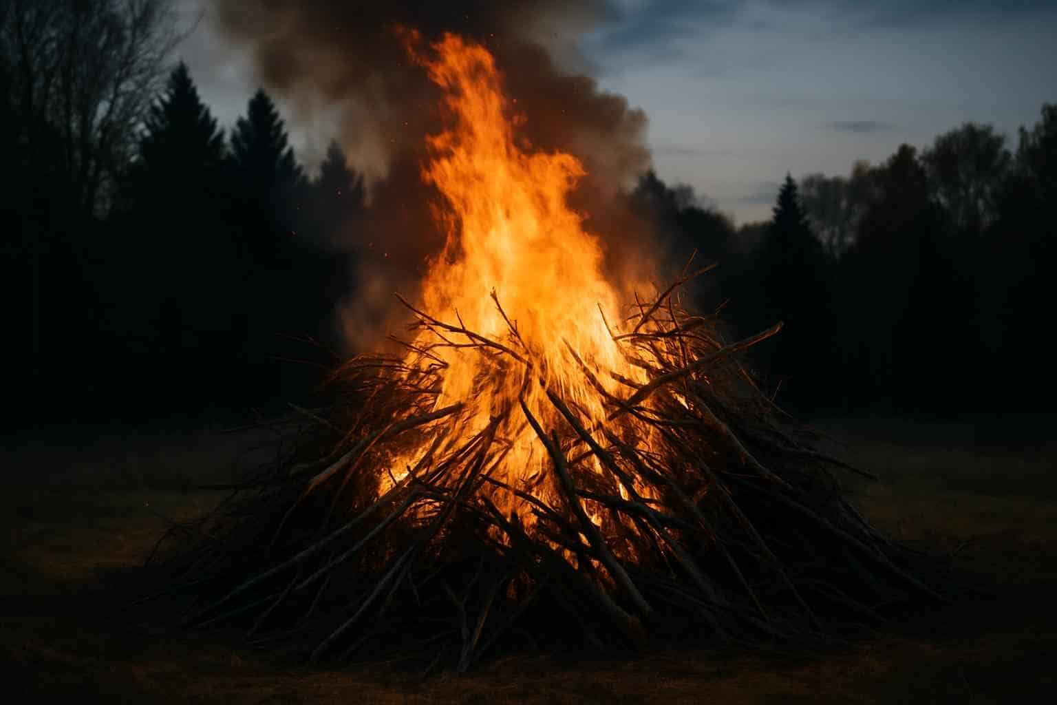 Brush Pile Burning
