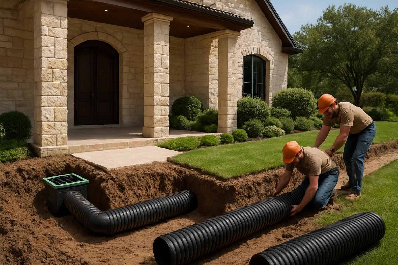 Commercial Drainage System Installation in Comfort Texas