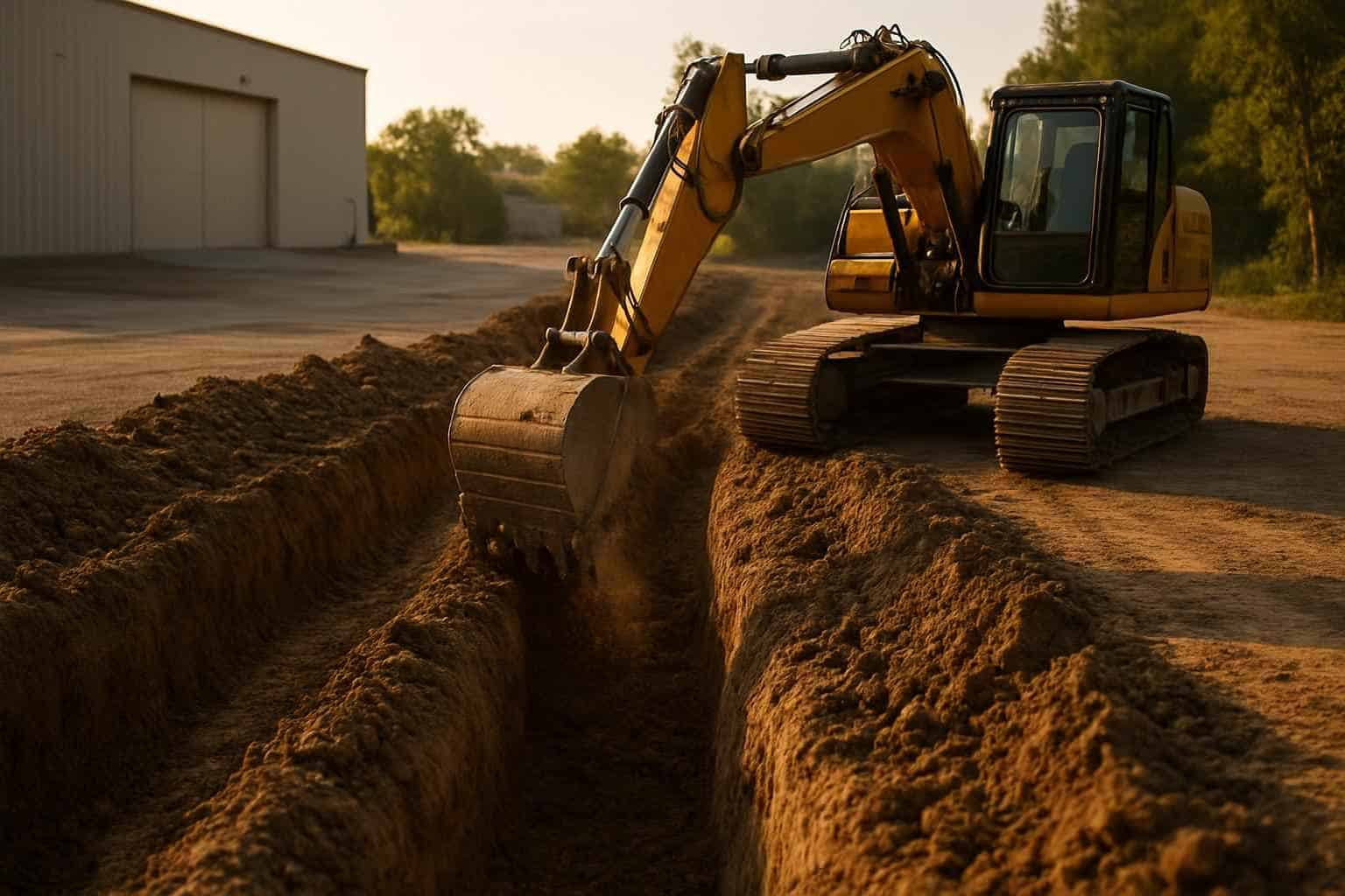 Commercial Trench Digging Center Point Texas
