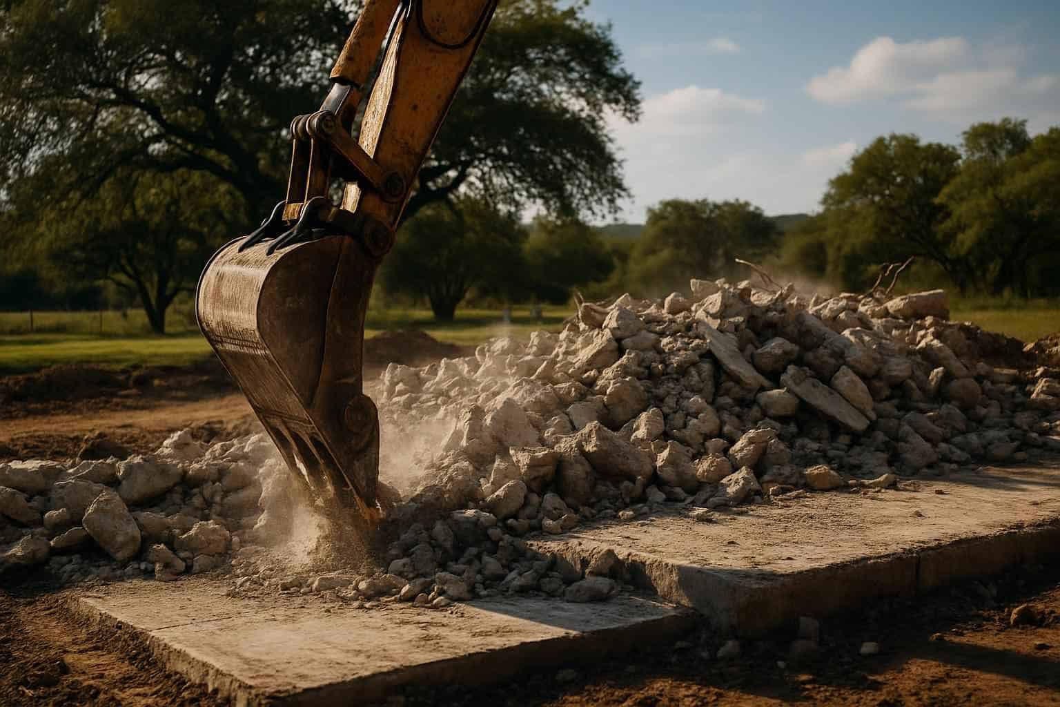 Concrete Foundation Demolition in Kerrville Texas
