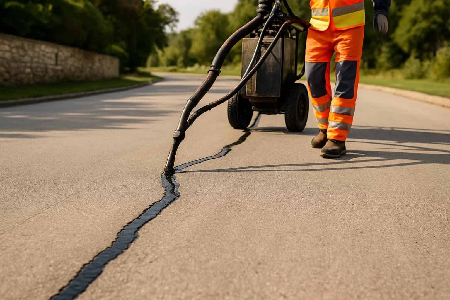 Concrete Road Crack Sealing in Comfort Texas