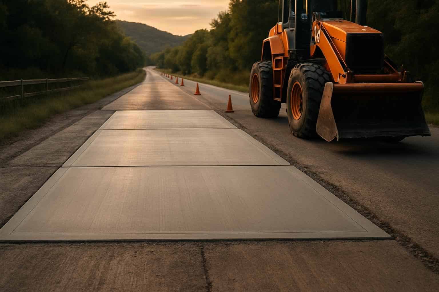 Concrete Road Panel Replacement in Hunt Texas