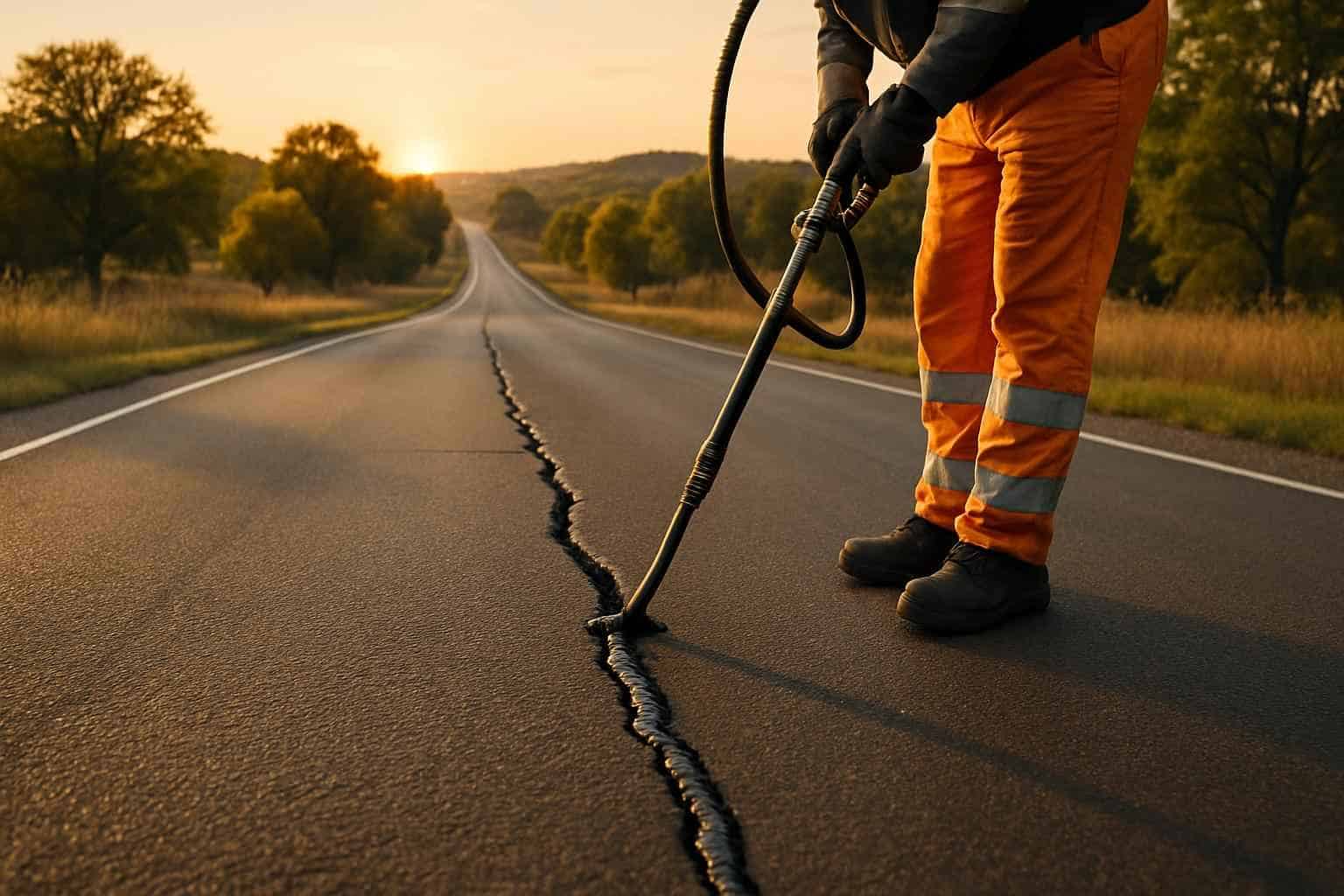 Crack Sealing for Roads in Fredericksburg Texas
