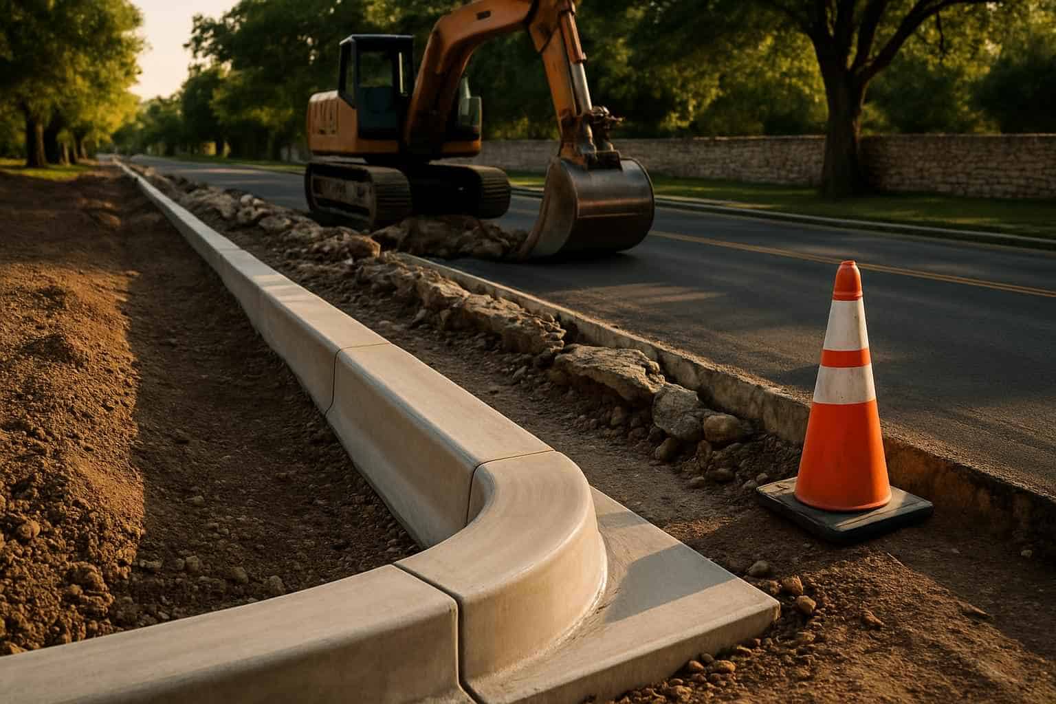 Curb and Gutter Replacement for Roads in Comfort Texas
