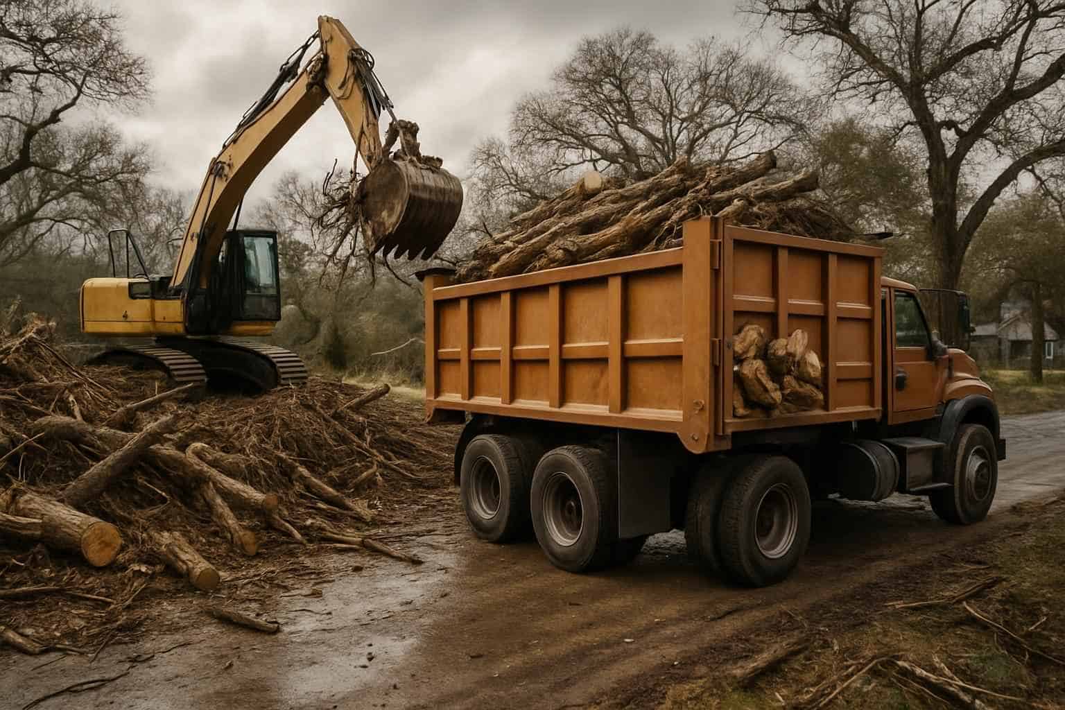 Debris Hauling for Storm Cleanup in Comfort Texas