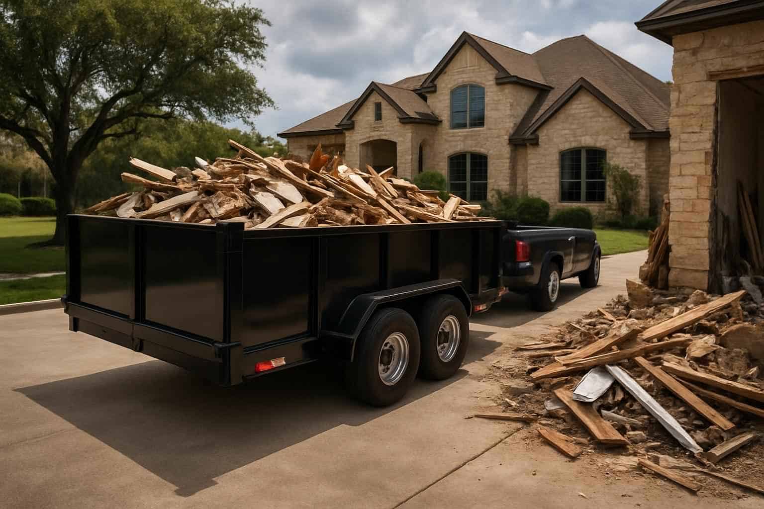 Demolition Debris Dumpster Trailer Service Kerrville TX