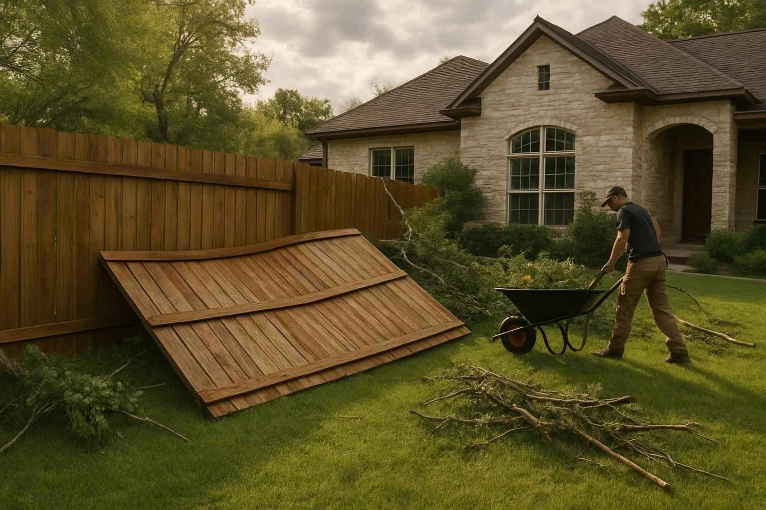 Downed Fence Removal and Cleanup After Storms in Kerrville Texas