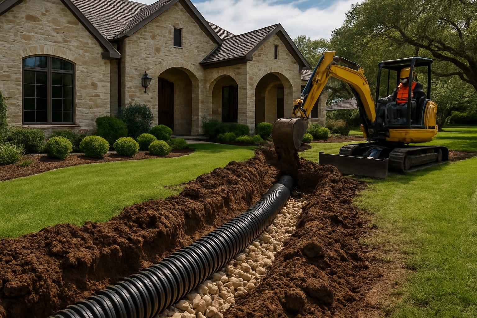 Drainage System Installation Fredericksburg TX