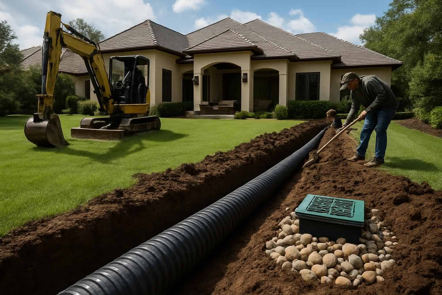Drainage System Installation Services in Center Point Texas
