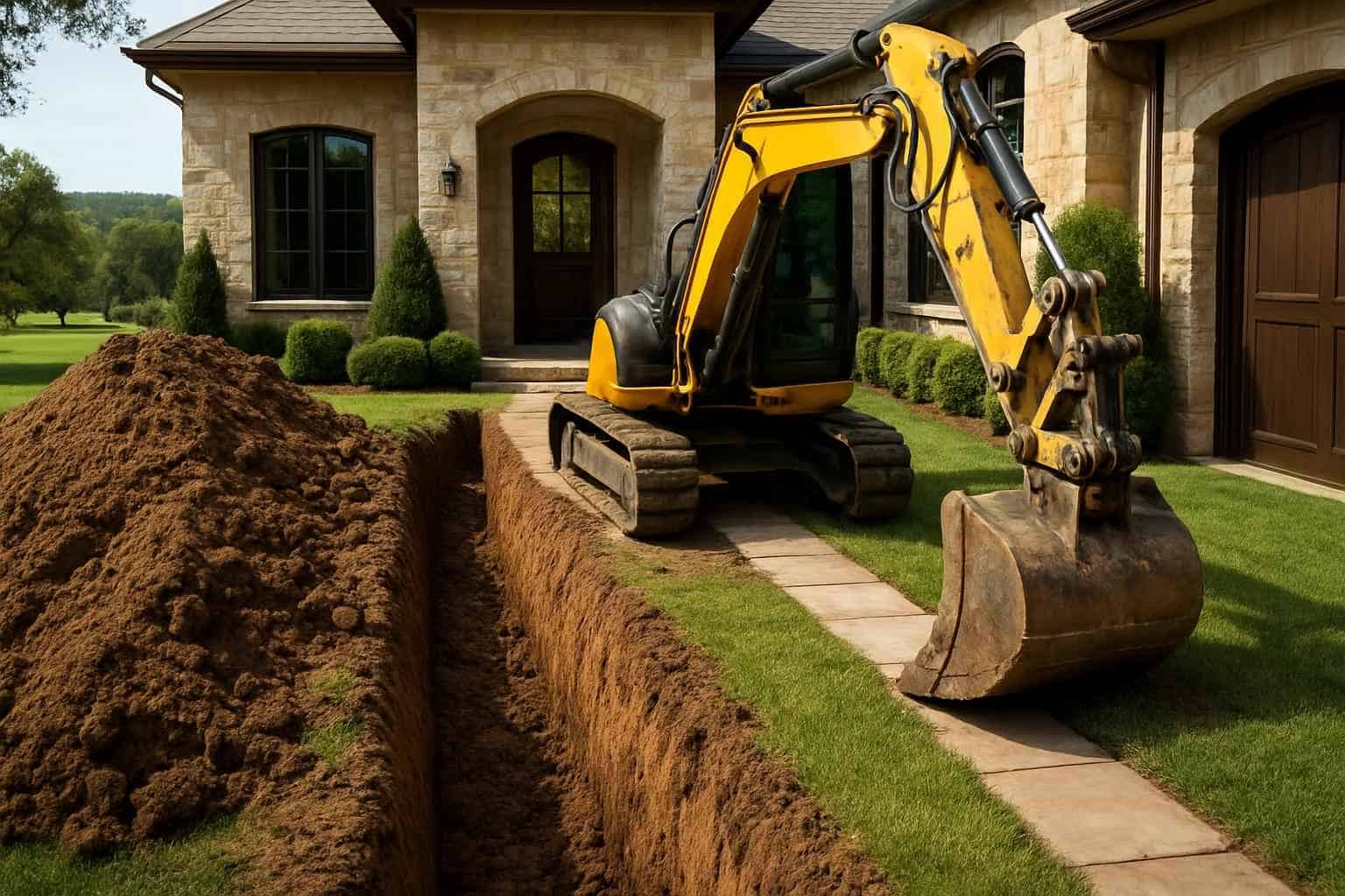 Drainage Trench Digging Services Hunt Texas