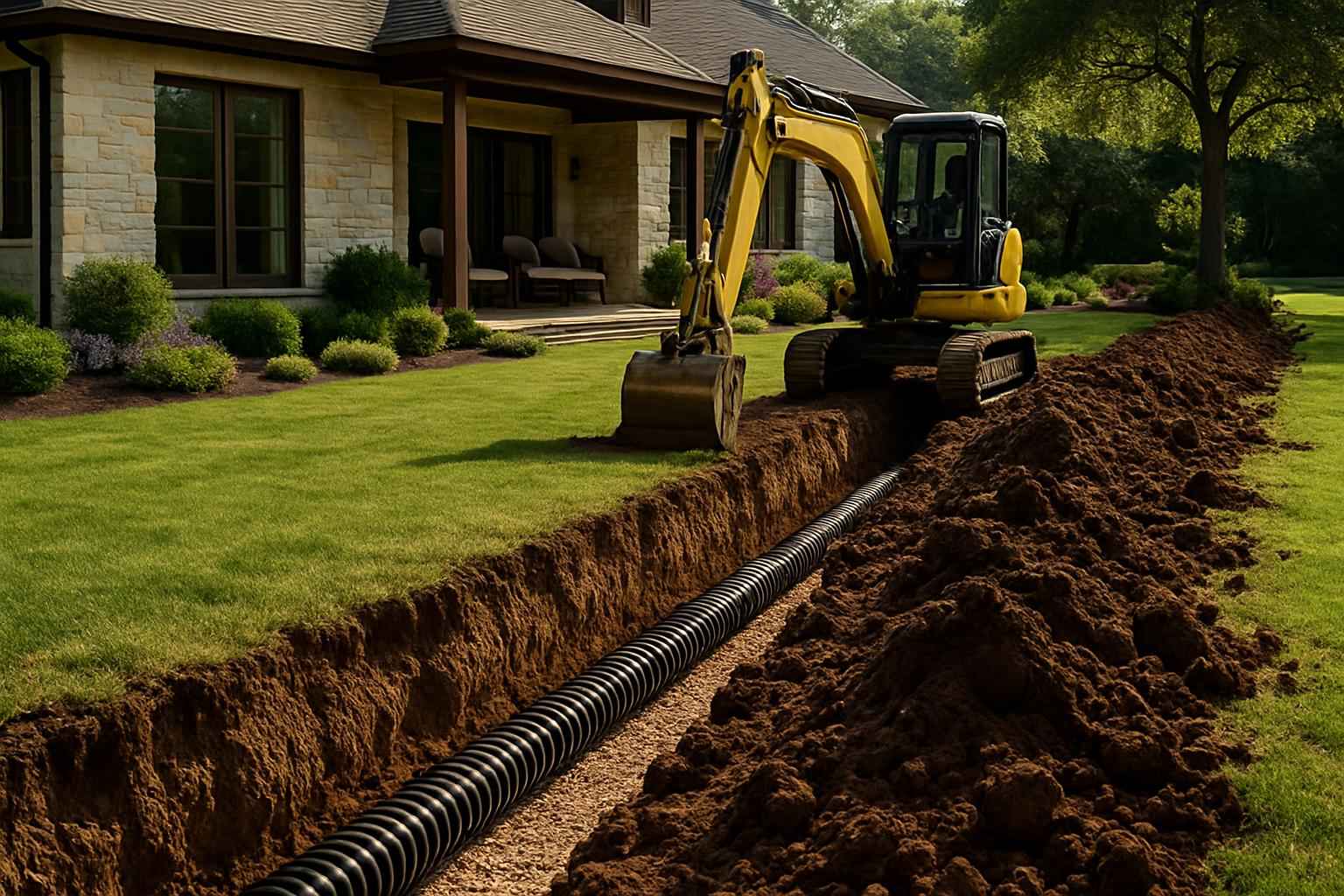 Drainage Trench Digging Services In Ingram TX
