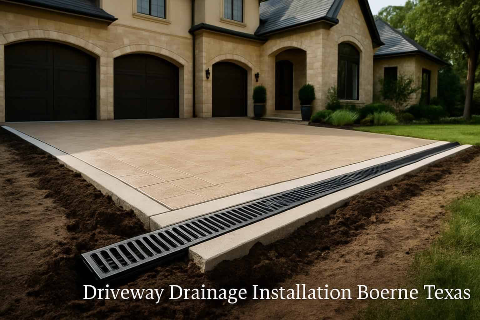 Driveway Drainage Installation Boerne Texas
