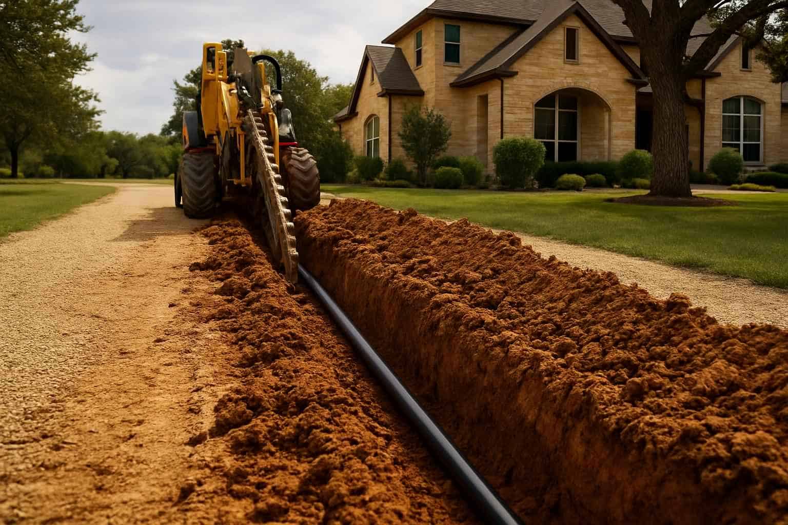 Electric Line Trench Digging Boerne Texas