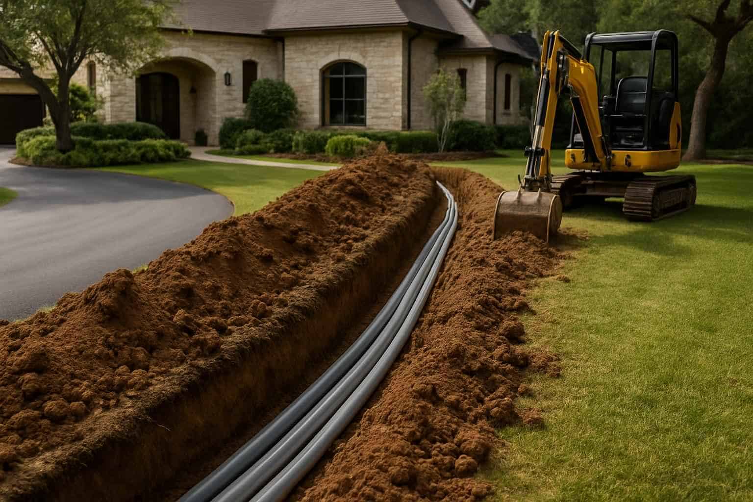 Electrical Conduit Trench Digging In Ingram TX