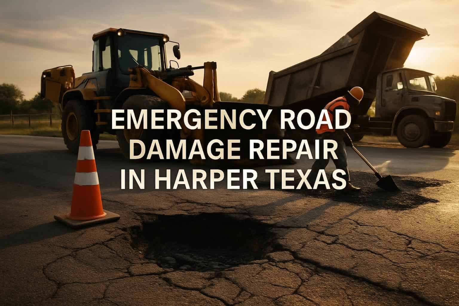 Emergency Road Damage Repair in Harper Texas