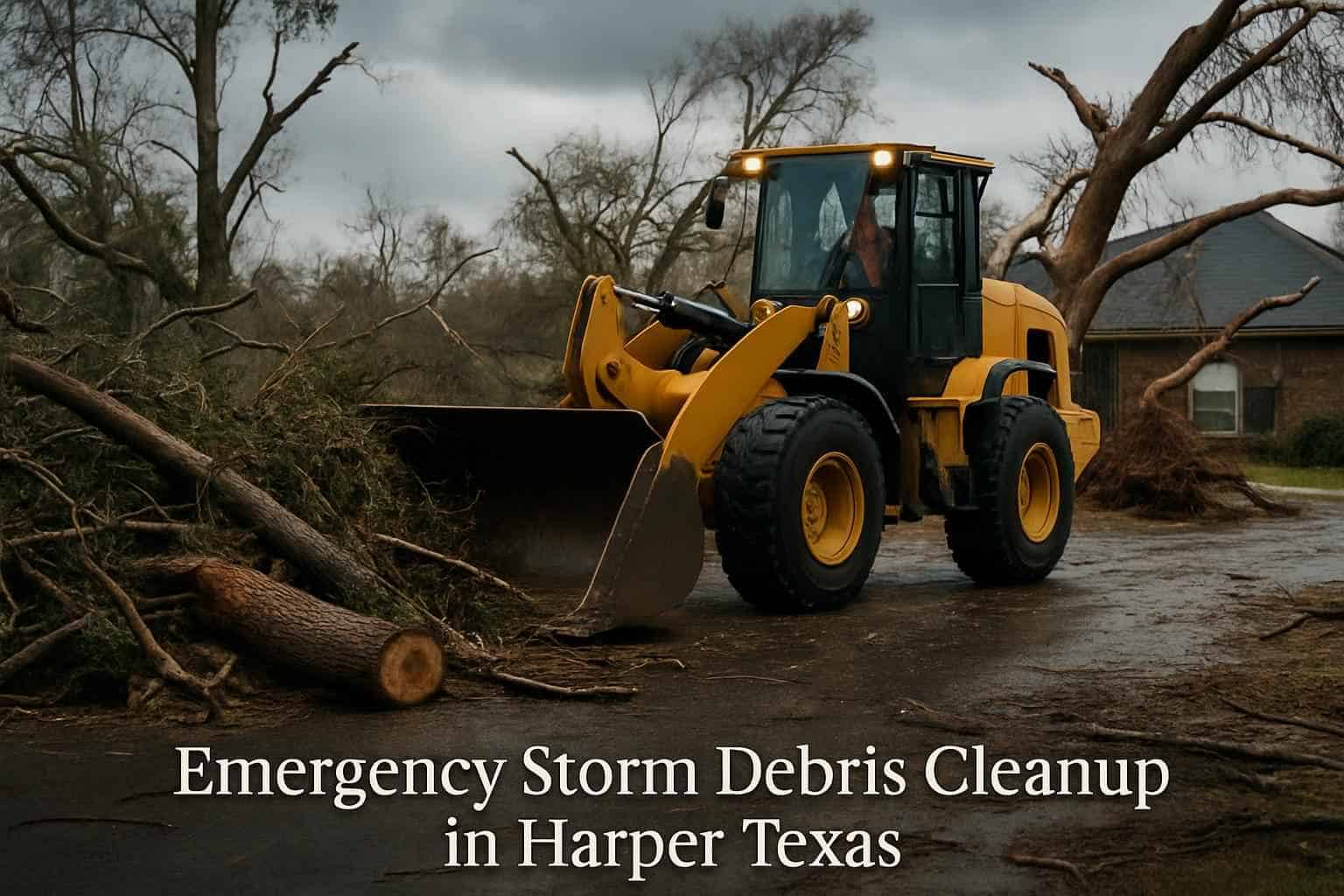 Emergency Storm Debris Cleanup in Harper Texas