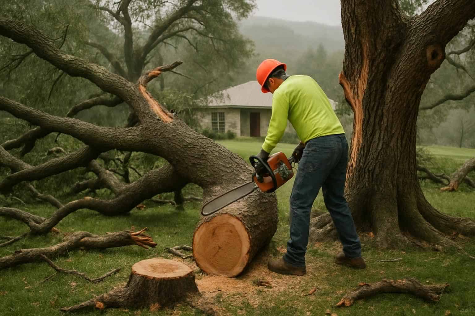 Emergency Tree Removal After Storms in Center Point Texas