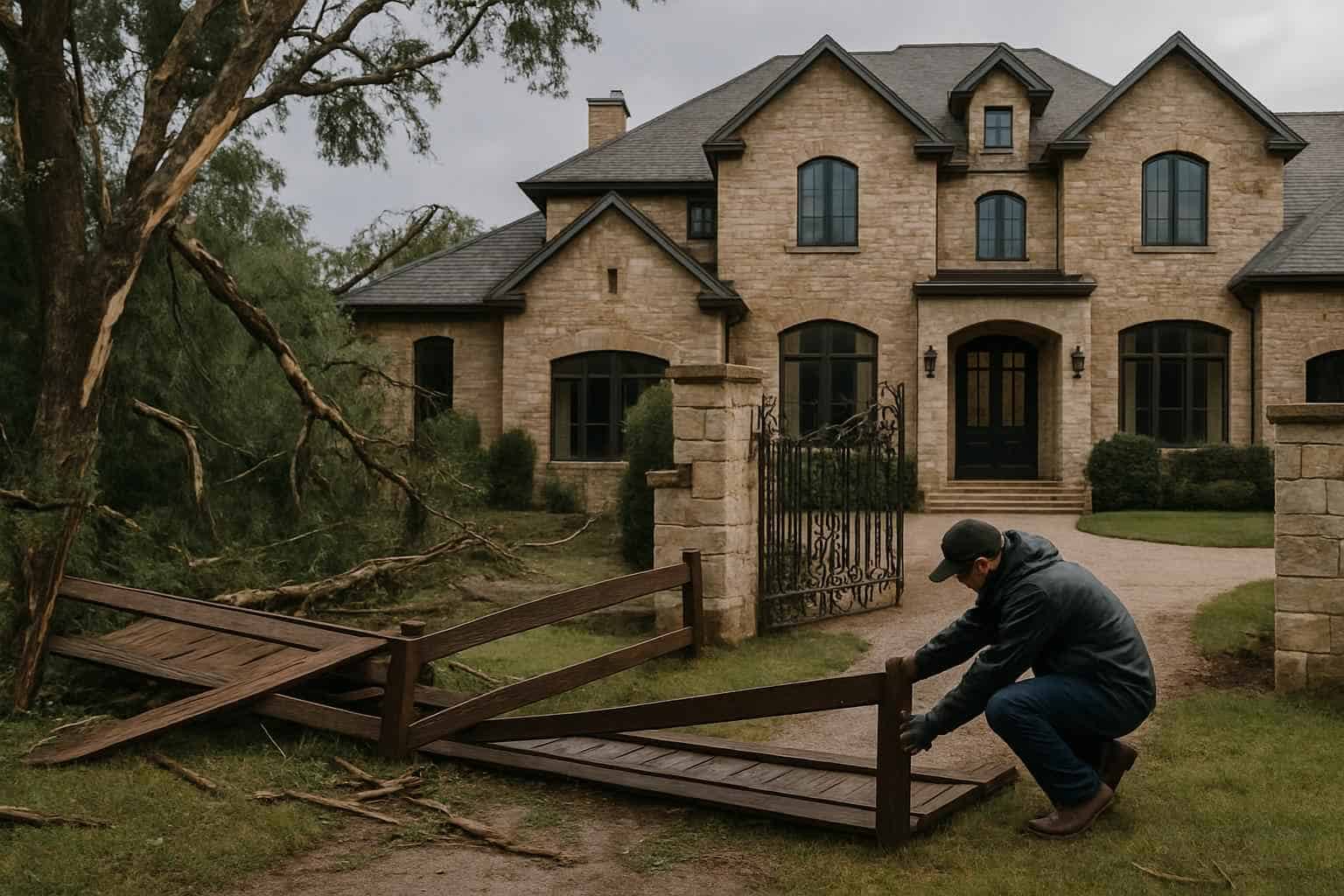 Fence and Structure Repair From Storm Damage in Center Point Texas