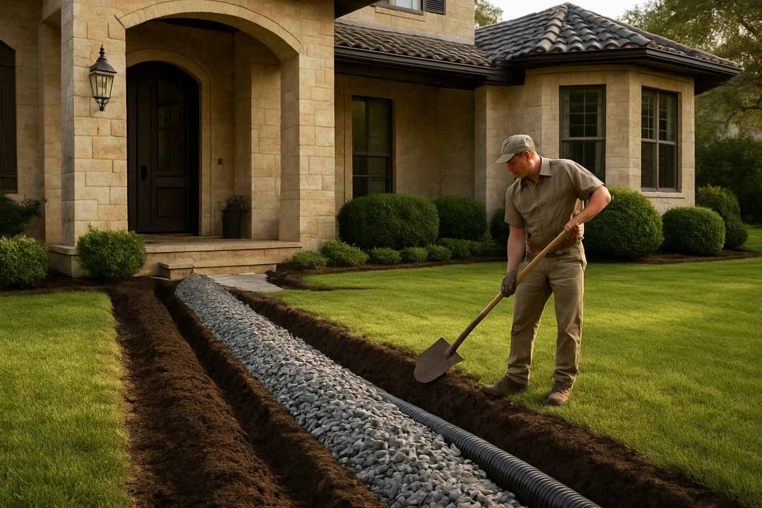 French Drain Installation Experts in Center Point Texas