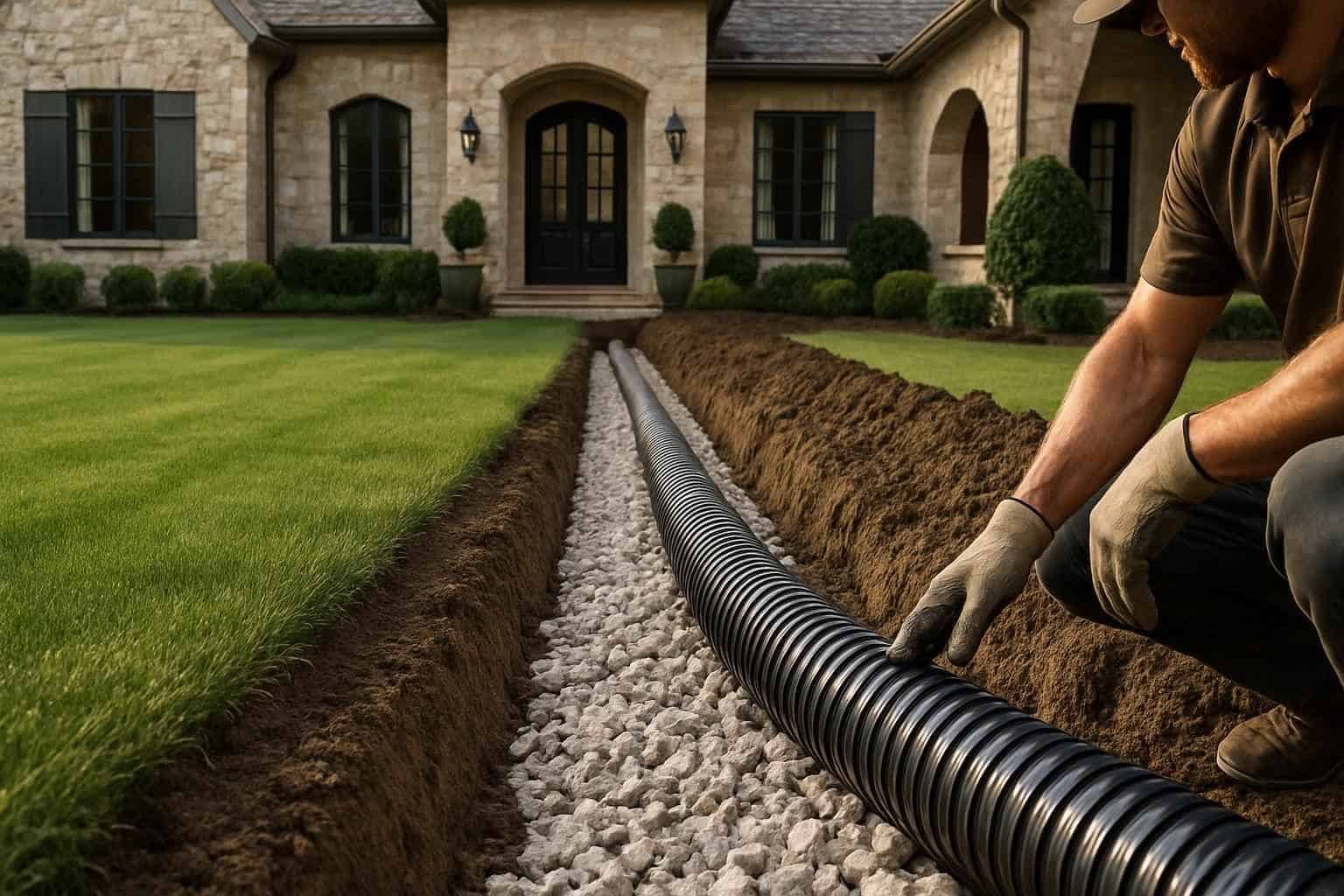 French Drain Installation Services in Comfort Texas
