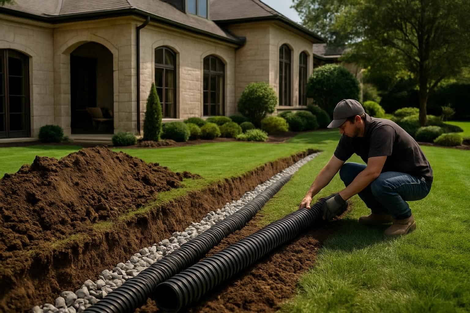 French Drain Installation Services Ingram Texas