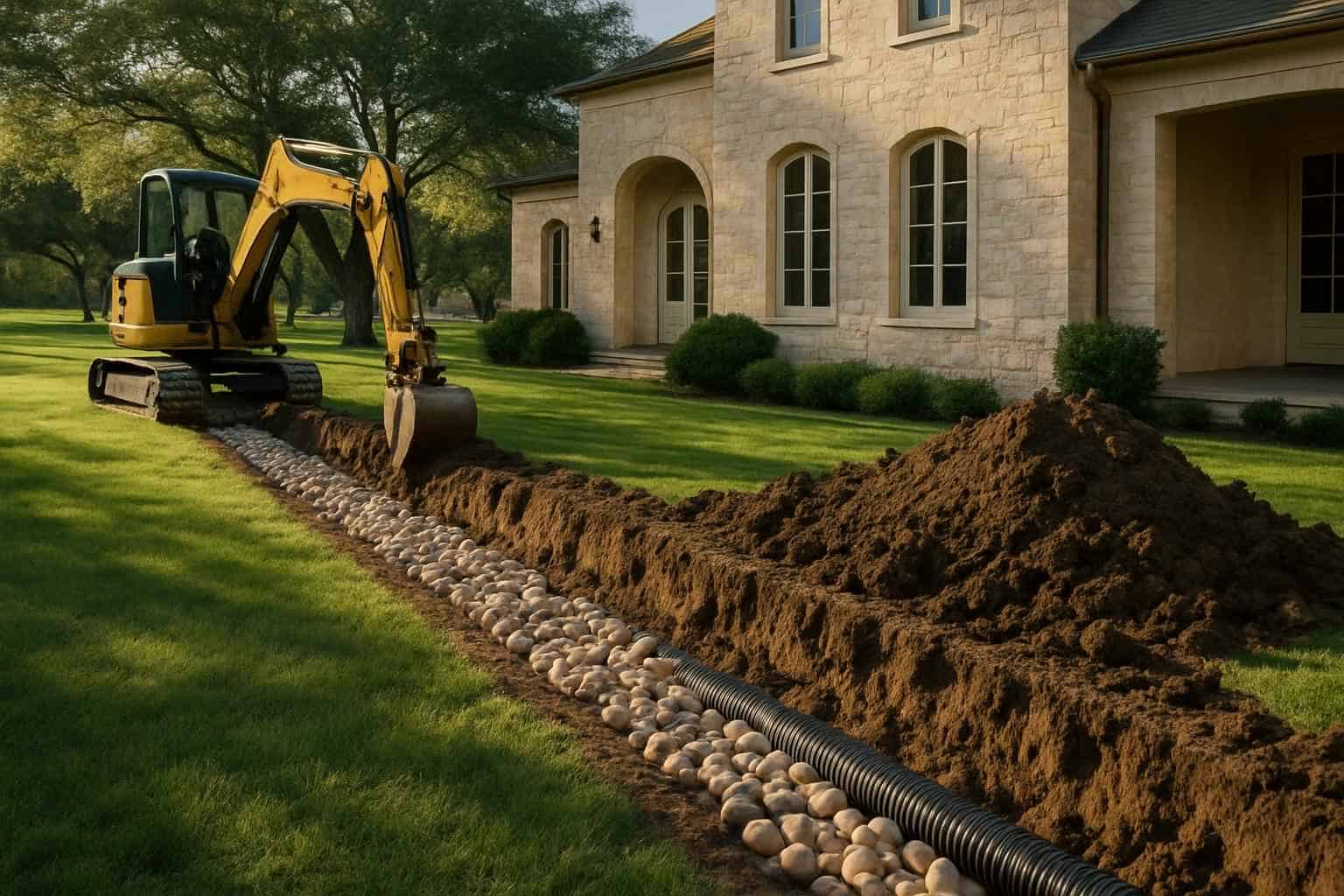 French Drain Trench Digging Bandera
