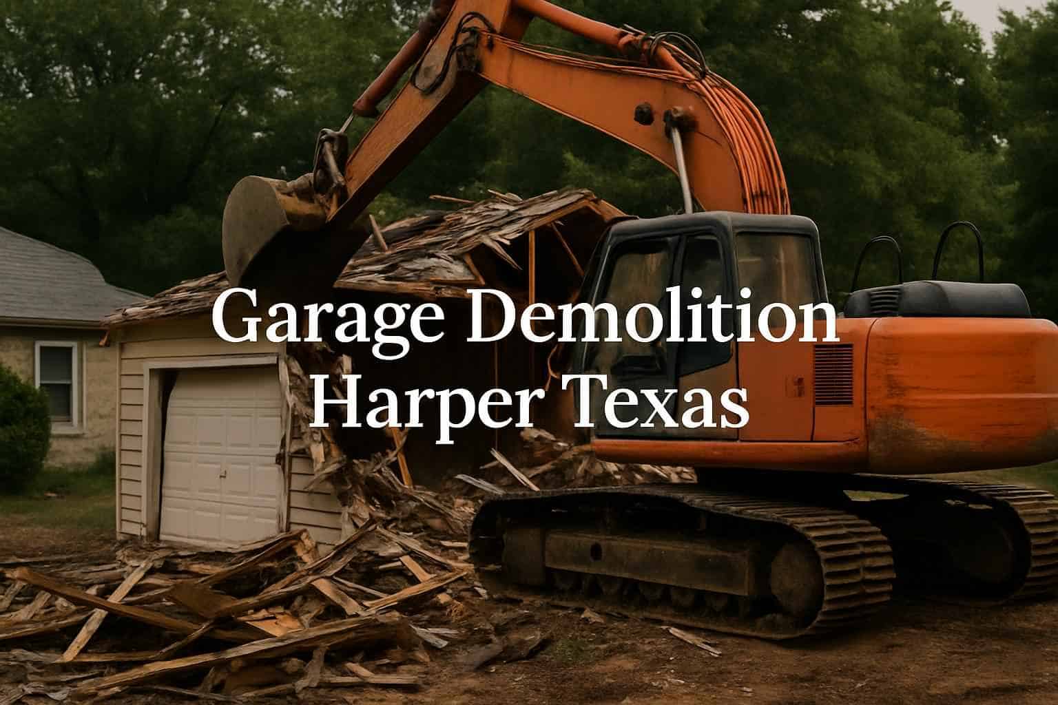 Garage Demolition Harper Texas
