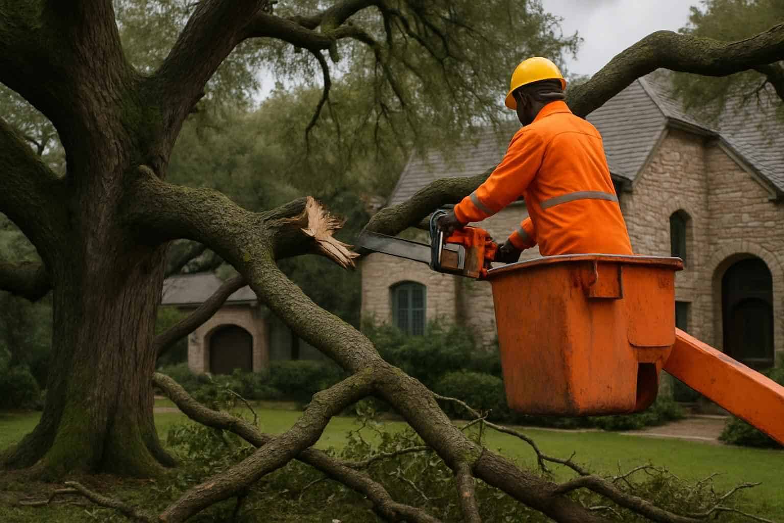 Hazardous Branch Removal After Storm Ingram TX