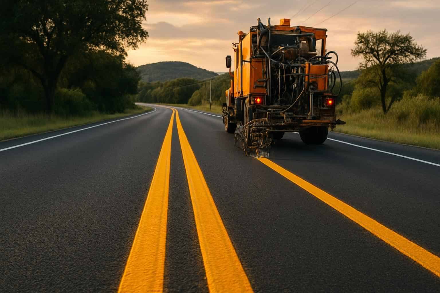 Pavement Marking and Striping for Roads Ingram Texas