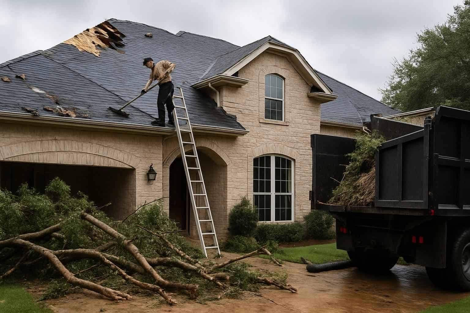 Residential Storm Damage Cleanup Ingram TX