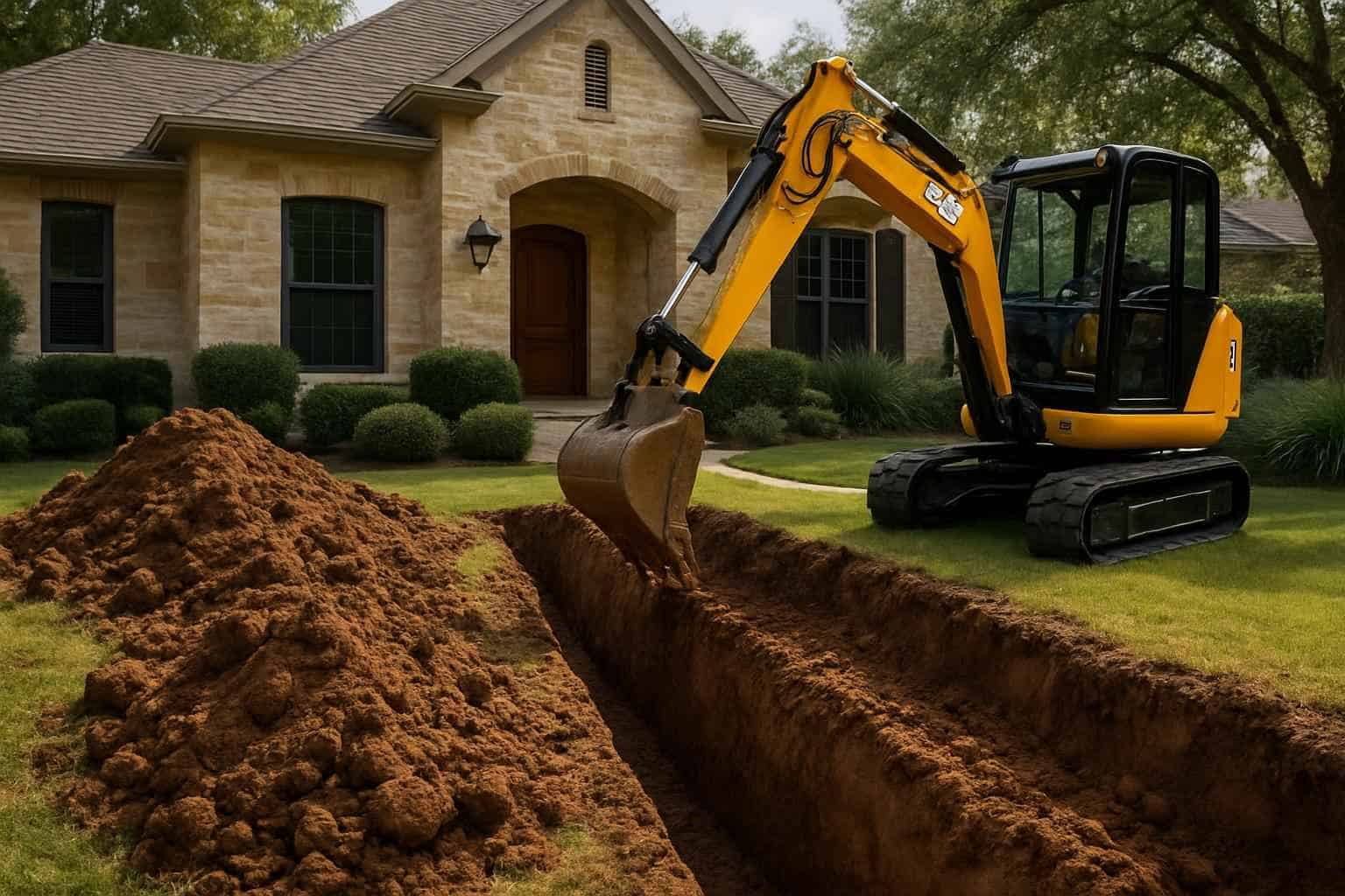 Residential Trench Digging Services in Center Point Texas