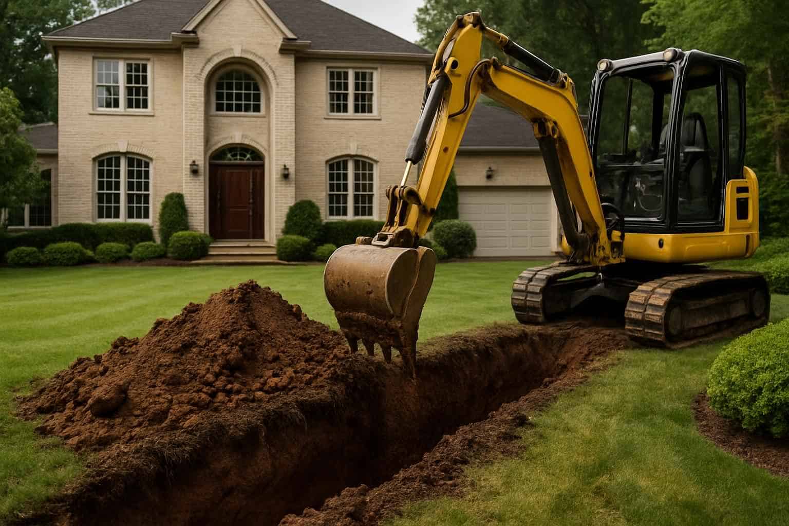 Residential Utility Line Excavation Fredericksburg