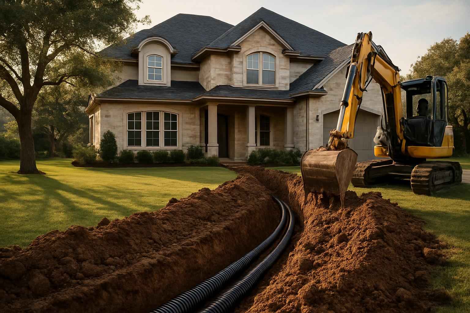 Residential Utility Line Installation Bandera