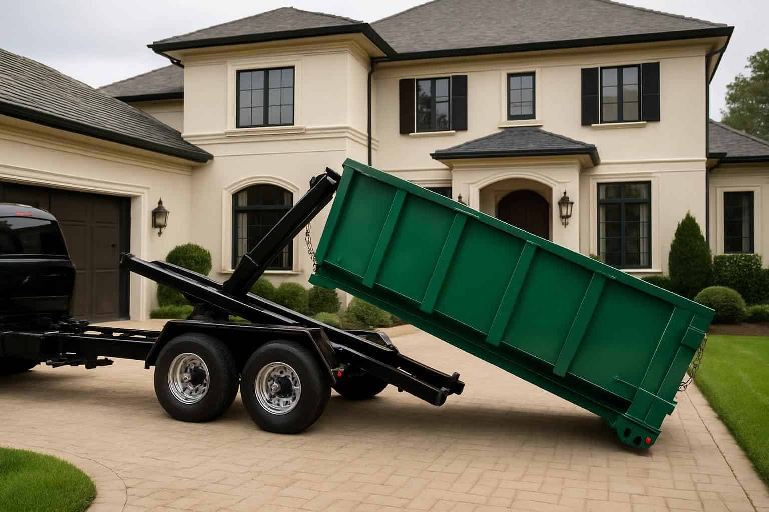 Roll Off Dumpster Trailer Delivery Center Point
