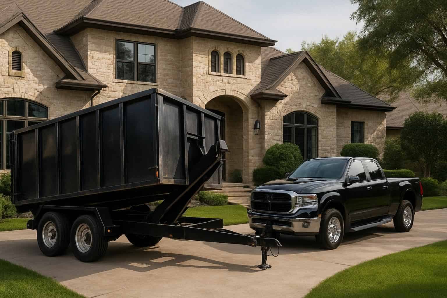 Roll-Off Dumpster Trailer Delivery Ingram Texas