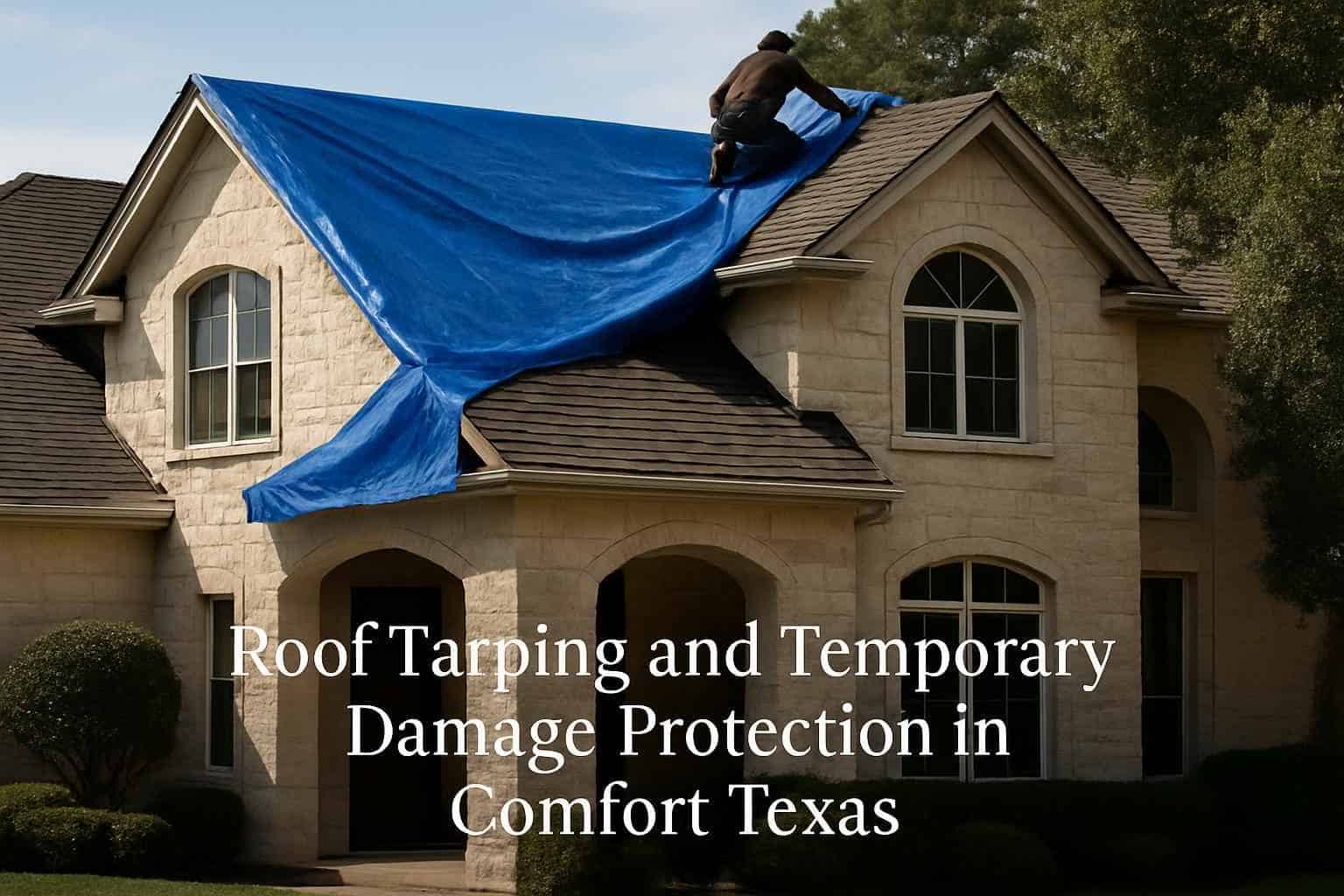 Roof Tarping and Temporary Damage Protection in Comfort Texas