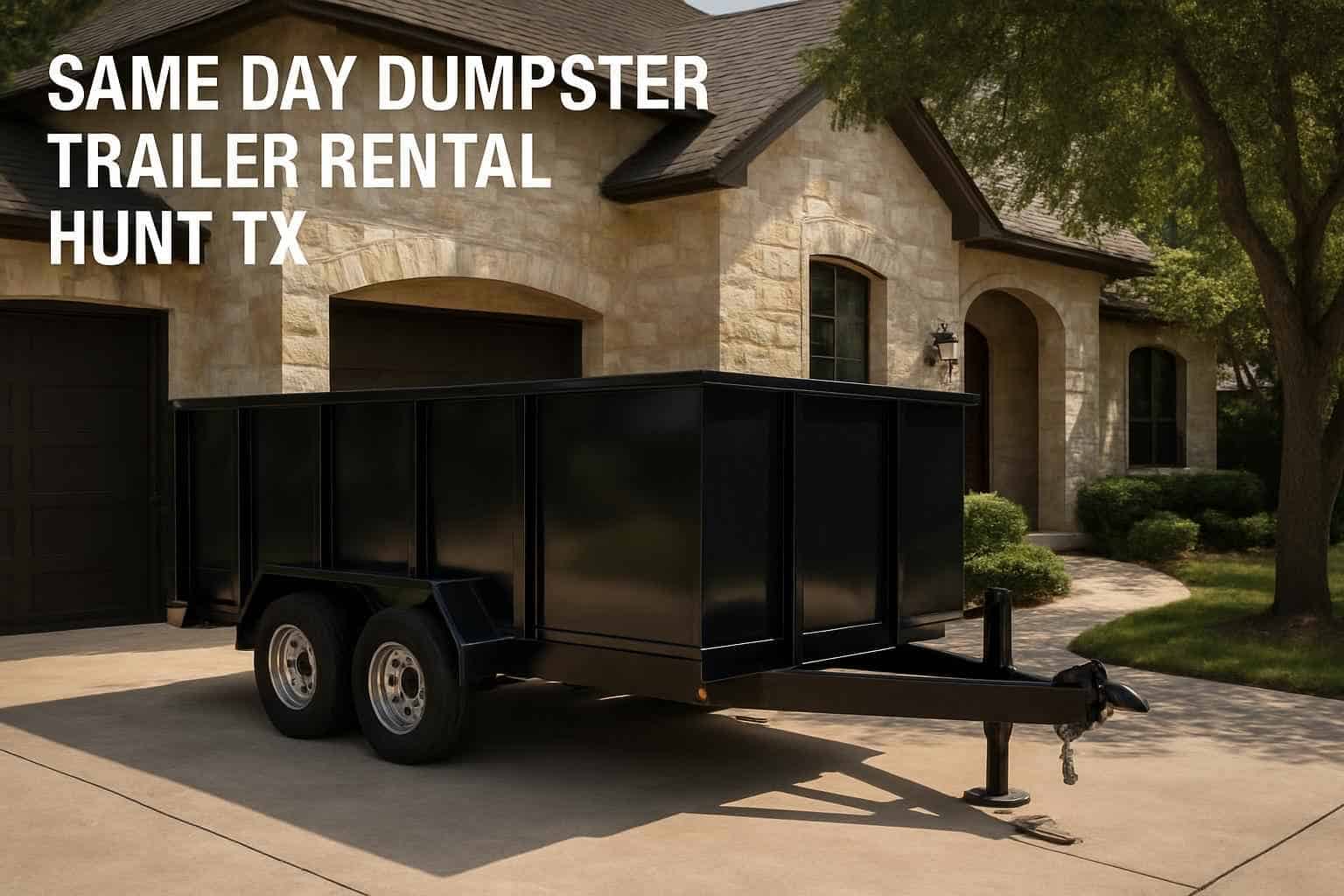 Same Day Dumpster Trailer Rental Hunt TX