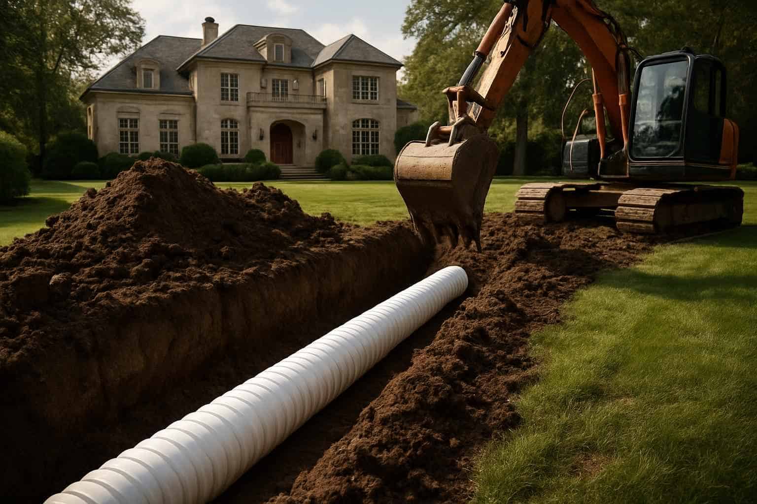 Septic System Trench Digging