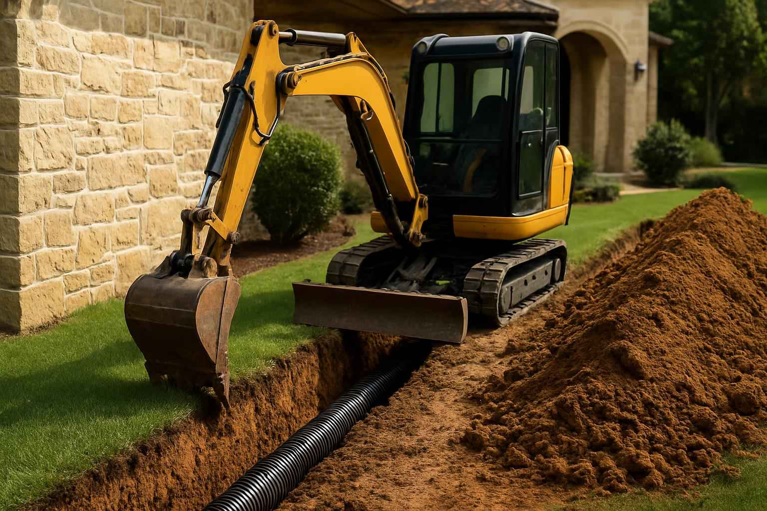 Trench Digging for Drainage Boerne TX