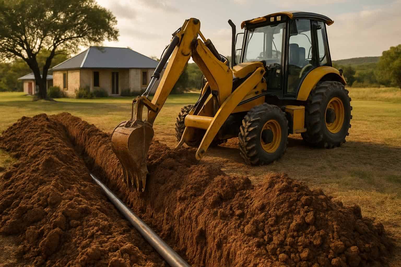 Utility Line Installation Trenching Ingram TX