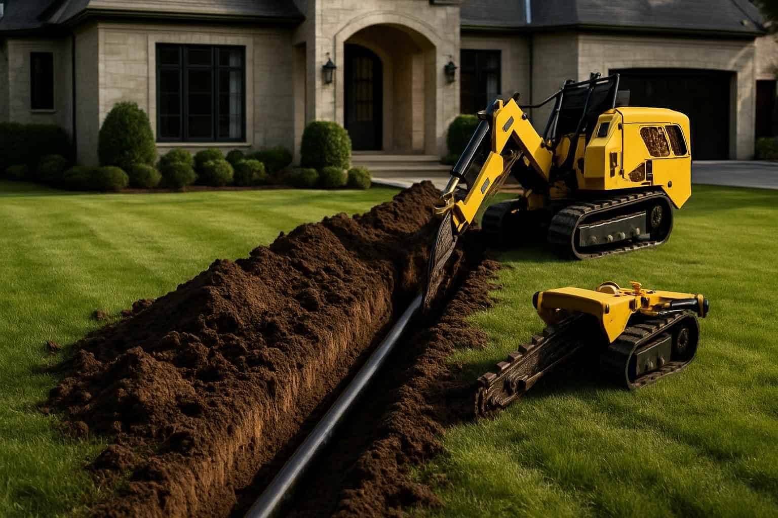 Utility Line Trenching for New Installs