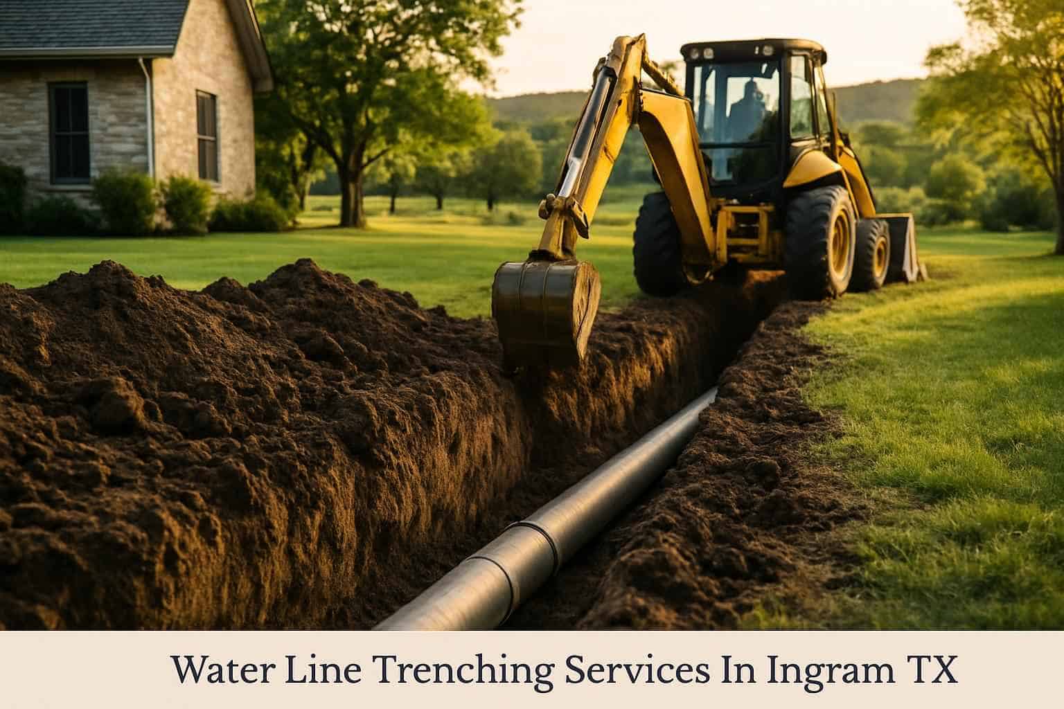 Water Line Trenching Services In Ingram TX