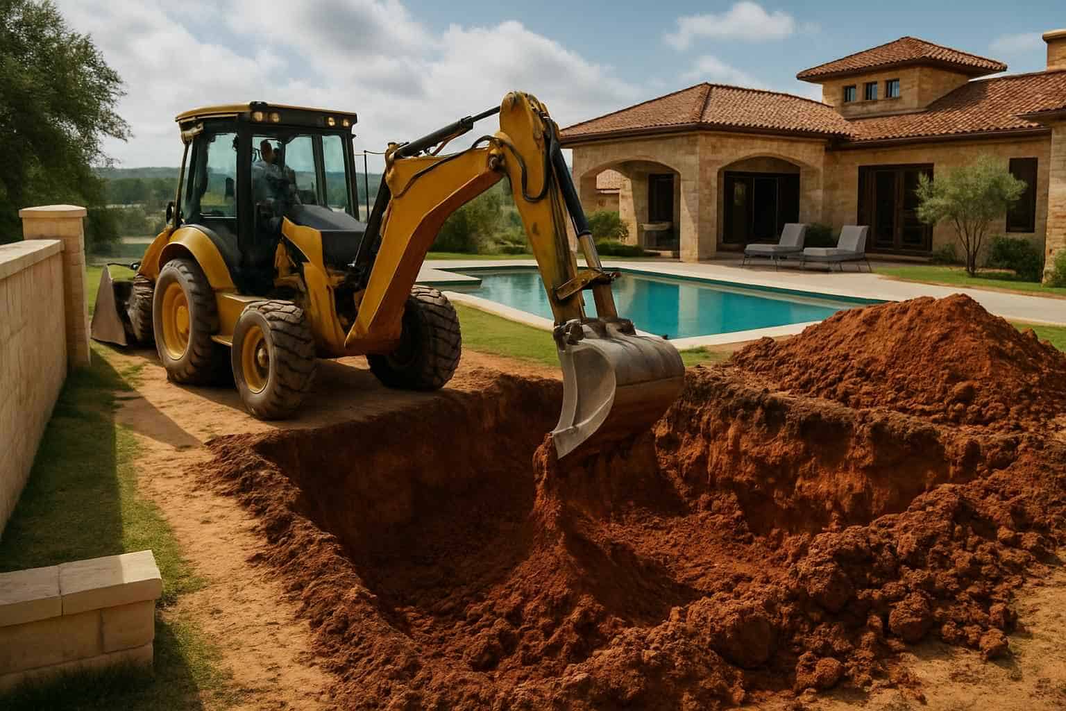 Access Prep for Pool Dig in Willow City Texas