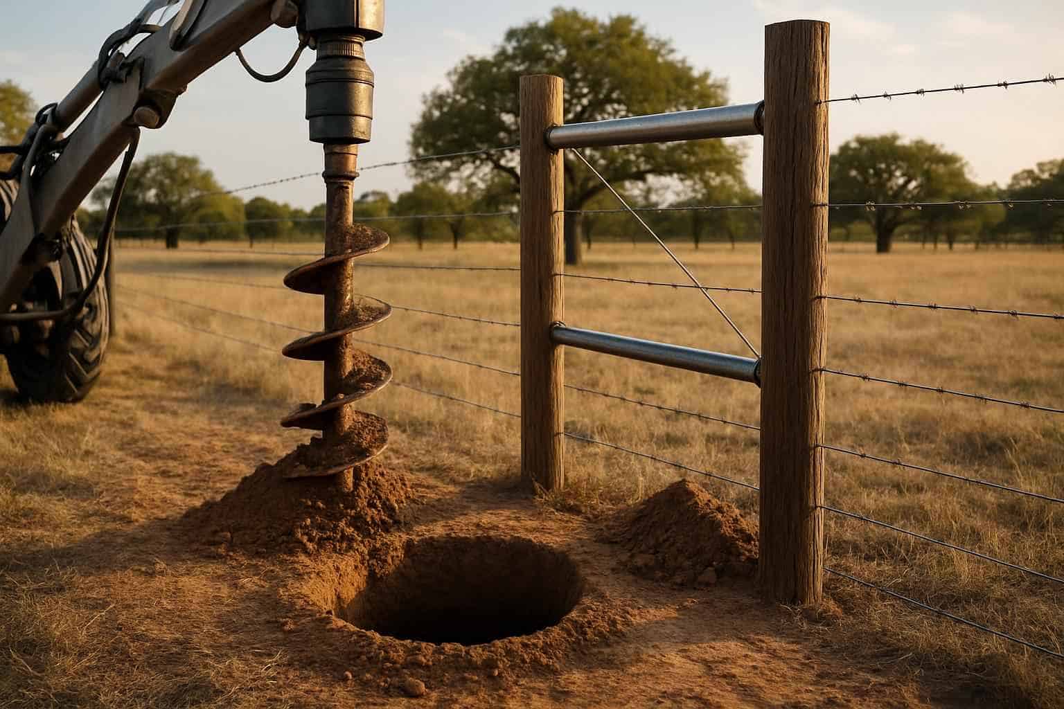 Auger Holes and H Braces in Hye Texas