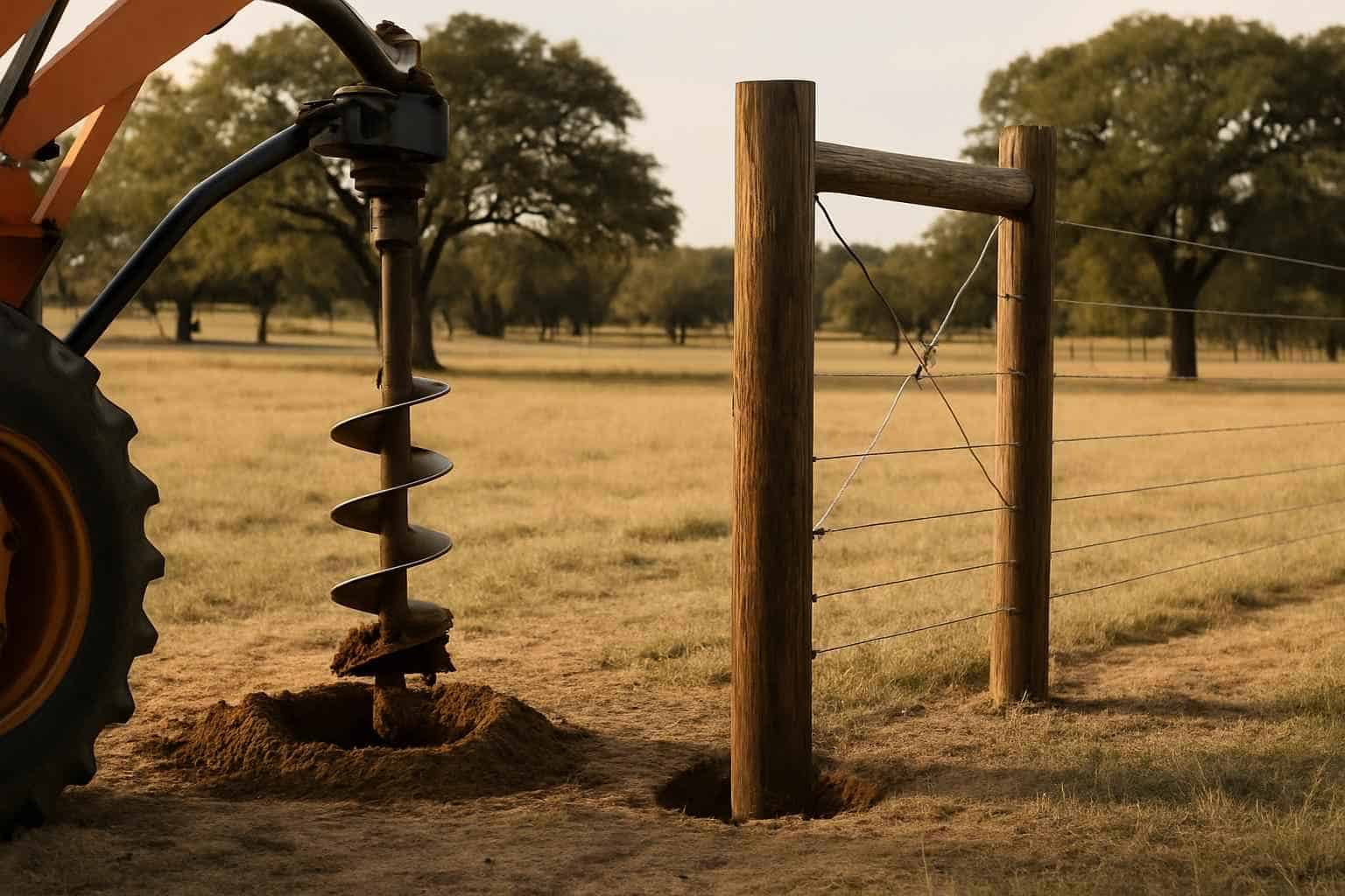 Auger Holes And H Braces in Luckenbach Texas
