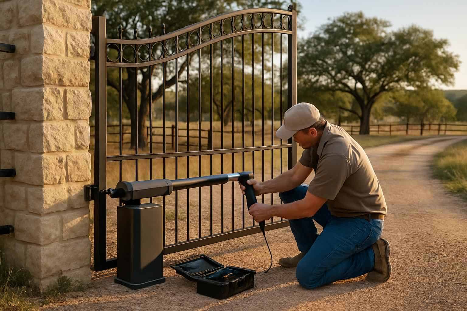 Automatic Gate Opener Prep in Willow City Texas