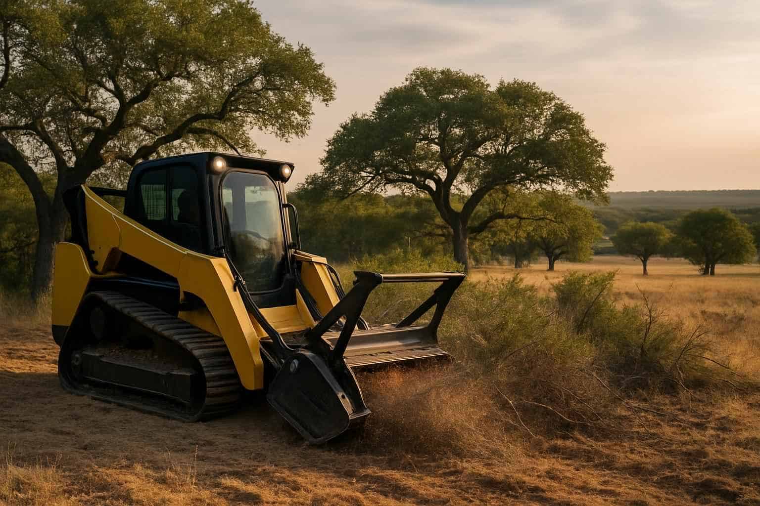 Brush Clearing for New Builds in Luckenbach Texas