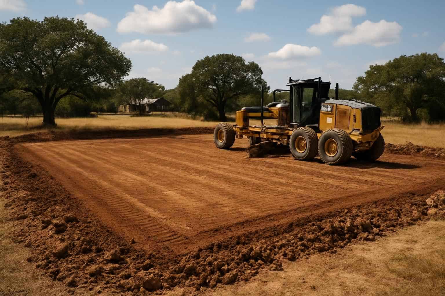 Building Pad Prep in Hye Texas