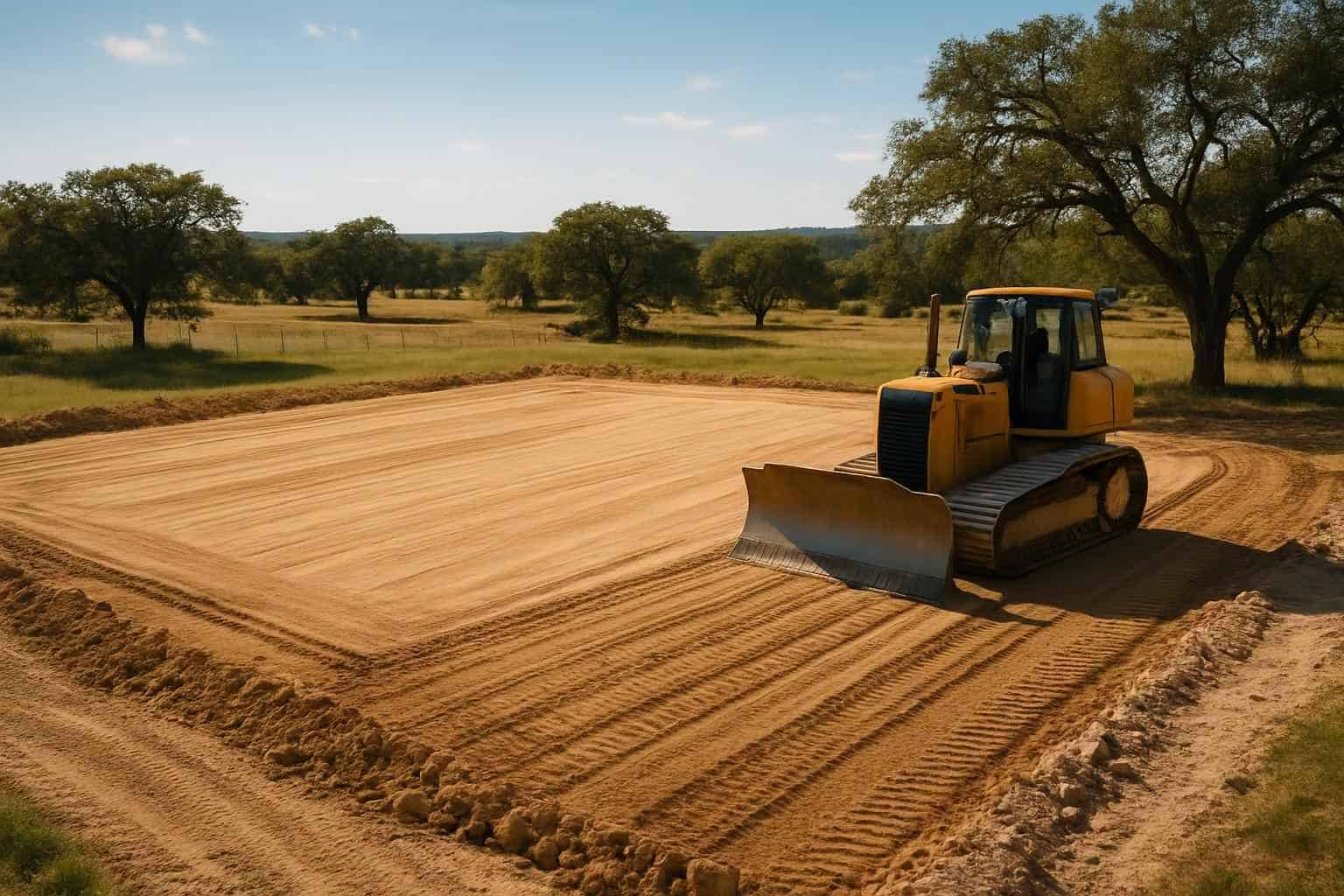 Building Pad Prep in Luckenbach Texas